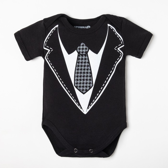 Боди детское "Костюм с галстуком", рост 62-68 см, 3-6 мес(22 р-р), 100% хлопок, интерлок