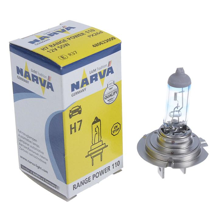 

Лампа автомобильная Narva Range Power 110, H7, 12 В, 55 Вт, (PX26d) RPH +110