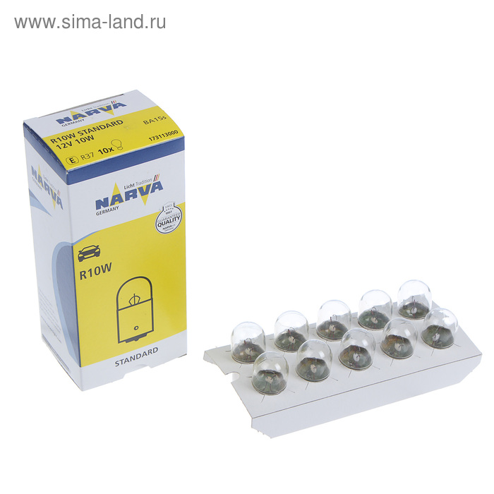 фото Лампа автомобильная narva, r10w, 12 в, 10 вт, (ba15s)