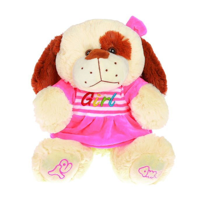 Мягкая игрушка "Собака Девочка в платье" №2, 24 см