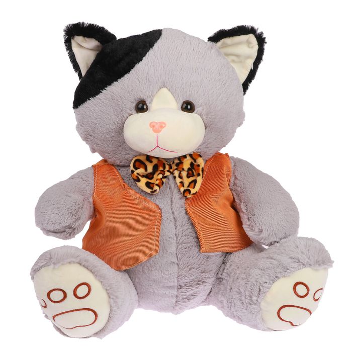 Мягкая игрушка "Кот в жилетке" №1, 40 см