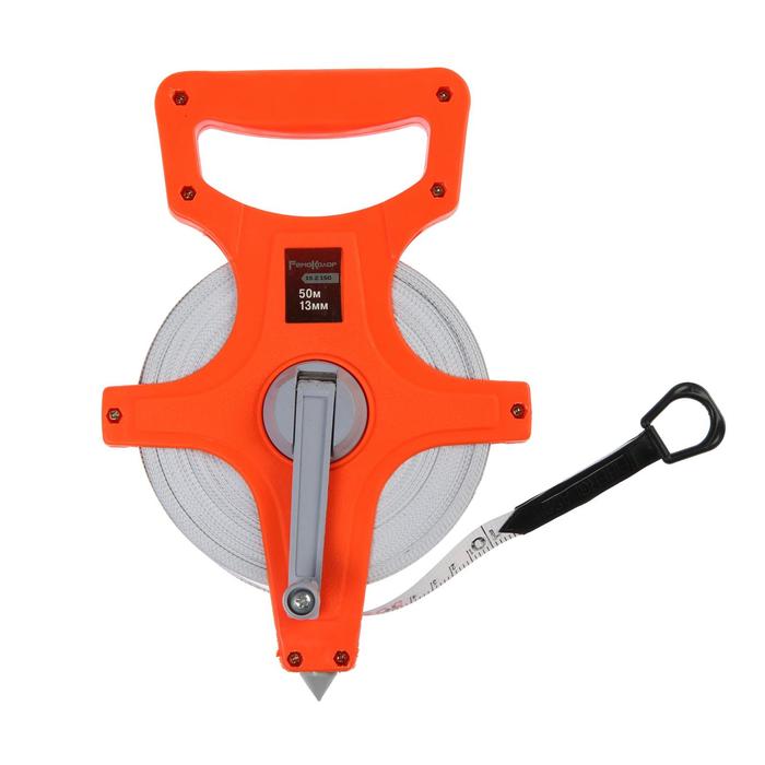 Мерная лента геодезическая Hobbi/Remocolor, фиберглассовая, открытый корпус, 50 м x 13 мм