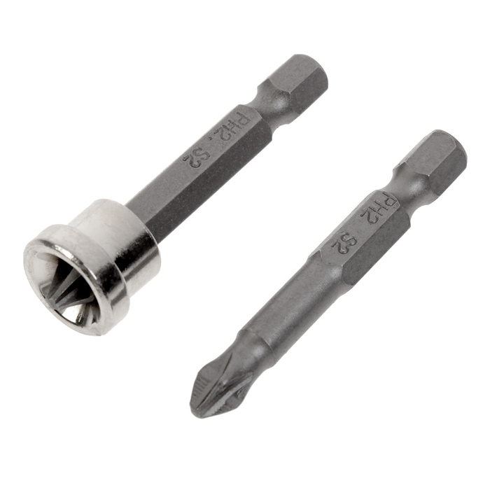 Набор насадок-бит Hobbi, с ограничителем глубины PH2-50 мм, 2 шт.