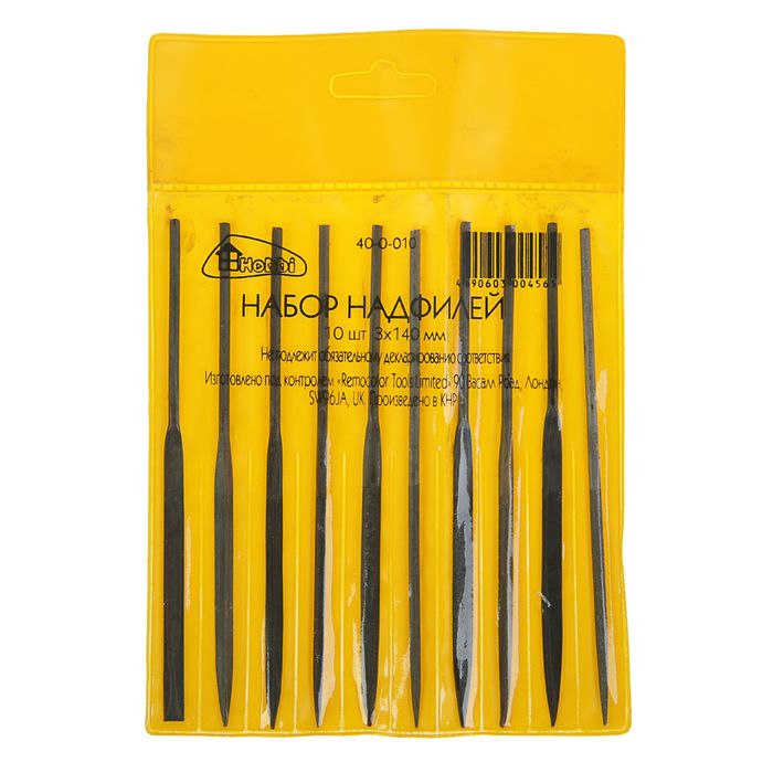 Набор надфилей Hobbi, 10 предметов, 3 x 140 мм