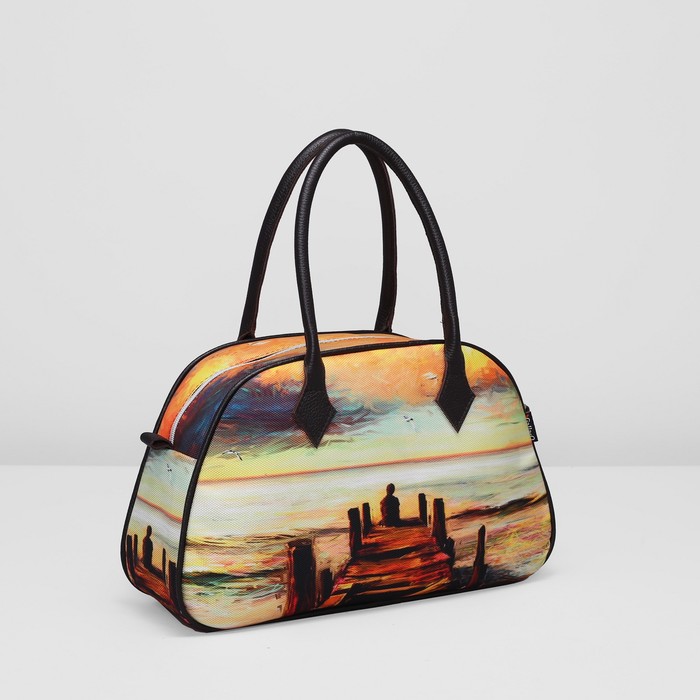 Сумка женская на молнии "Причал", 1 отдел, разноцветный