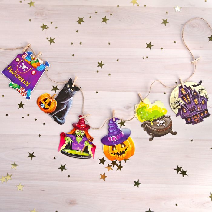 Гирлянда на прищепках "Хеллоуин"