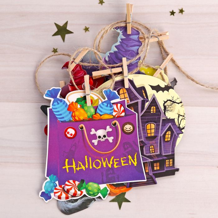 Гирлянда на прищепках "Хеллоуин"