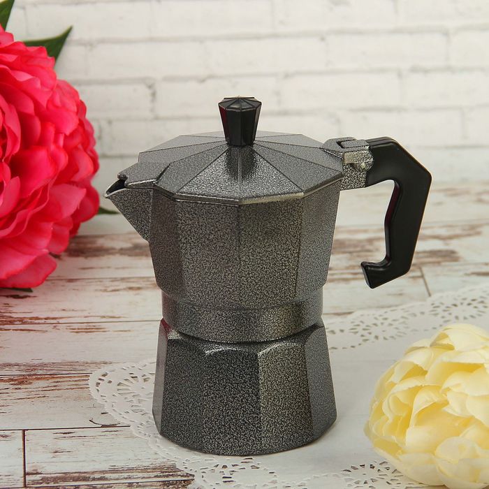Кофеварка гейзерная 150 мл "Мрамор"