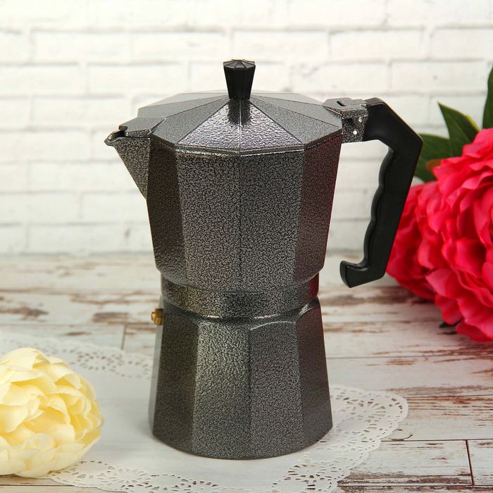Кофеварка гейзерная 450 мл "Мрамор"