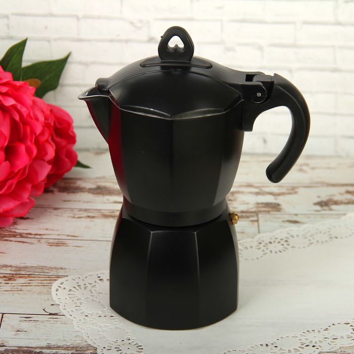 Кофеварка гейзерная 300 мл "Блэк"