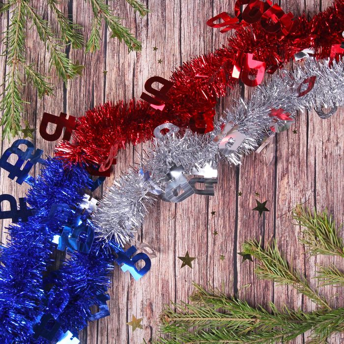 Мишура "Рубль", триколор, d - 5 см, 2 м