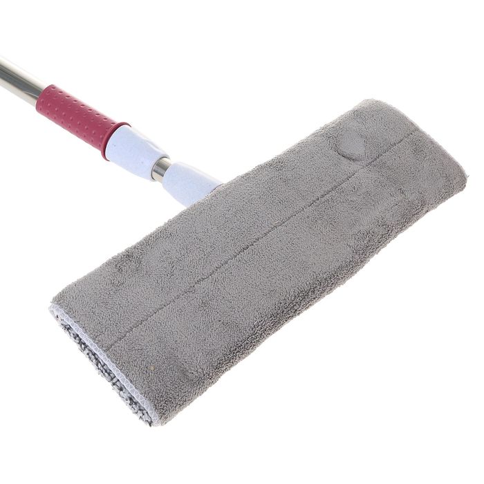 Швабра плоская, телескопическая ручка 88-132 см, насадка из микрофибры