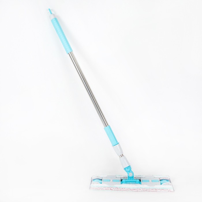 Швабра плоская, телескопическая ручка 88-132 см, насадка из микрофибры