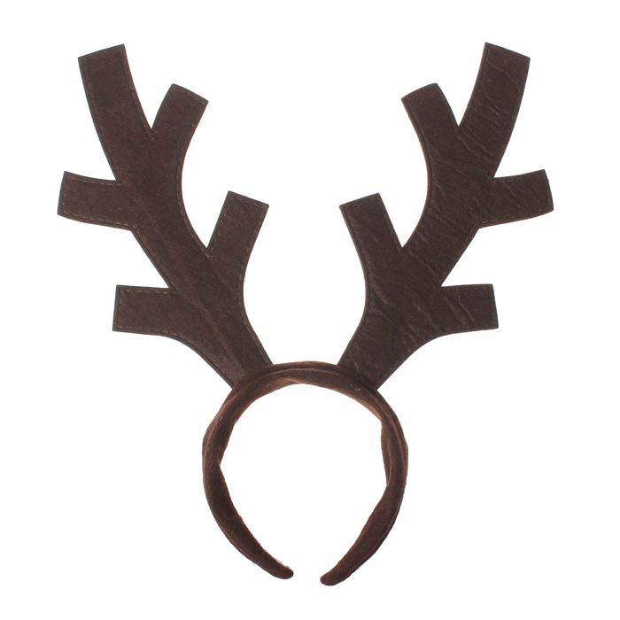 Карнавальный ободок "Естественные рожки", цвет коричневый