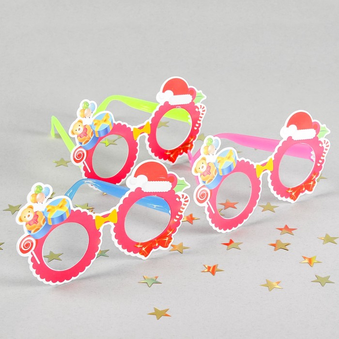 Карнавальные очки "Новогодние подарки",