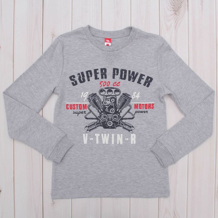 Джемпер для мальчика, рост 146 см, цвет серый меланж