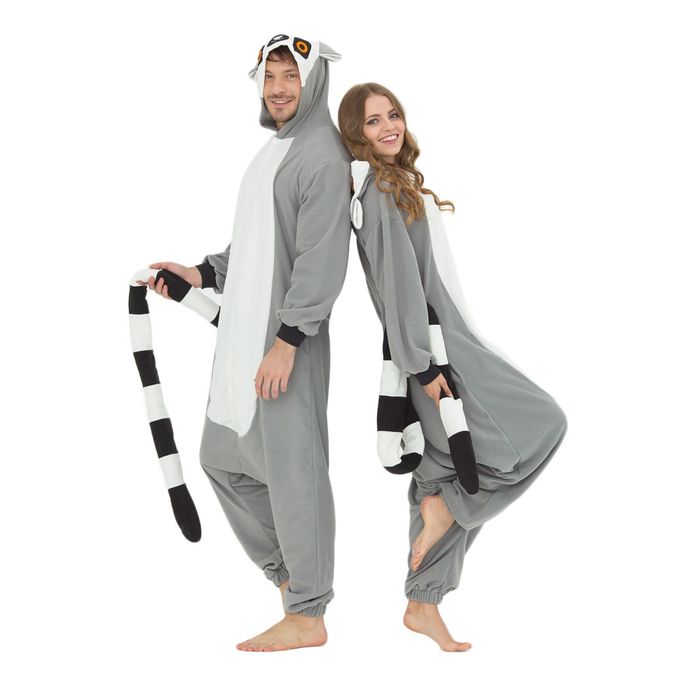 Комбинезон-кигуруми "Лемур", р-р XL, рост 184-192 см