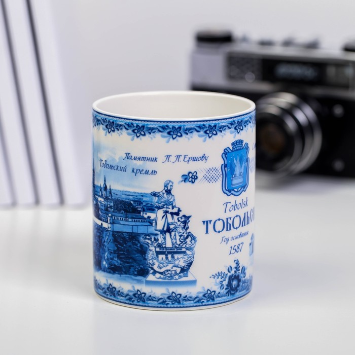 Кружка керамика «Тобольск» (гжель), 300 мл