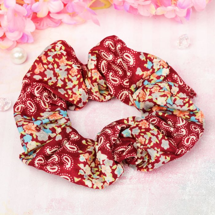 Резинка для волос "Орбита", репсовая, цветы