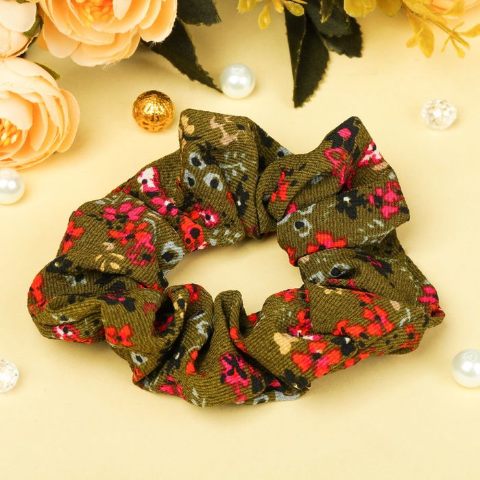 Резинка для волос "Орбита", репсовая, ромашки