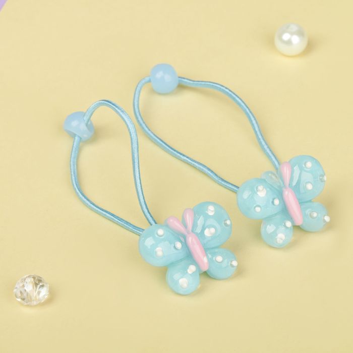 Резинка для волос "Туманная" (цена за пару) бабочка