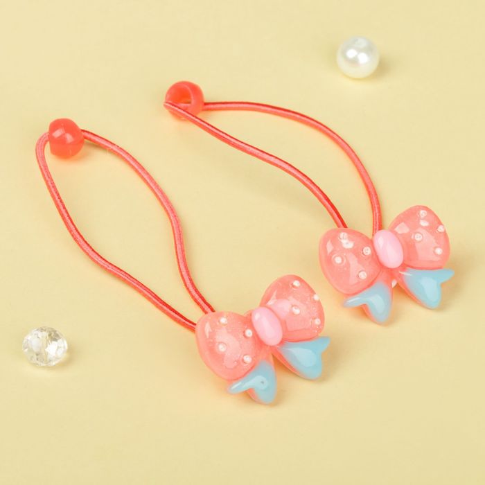 Резинка для волос "Туманная" (цена за пару) бантик