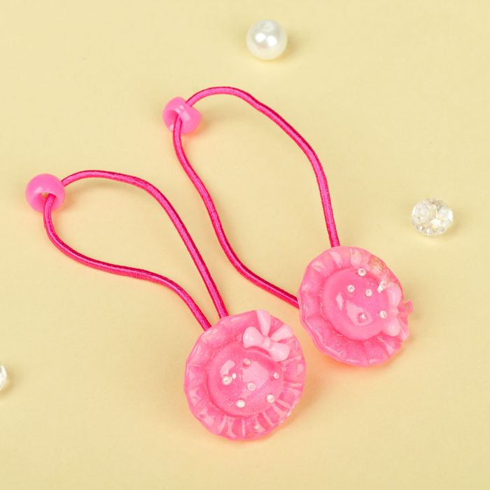 Резинка для волос "Туманная" (цена за пару) шляпка