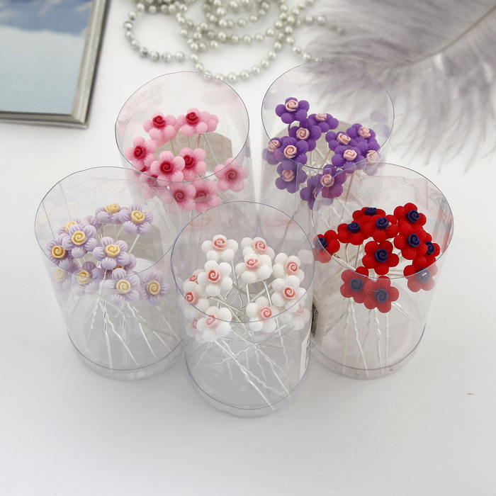 Шпилька для волос "Пастель", ромашка