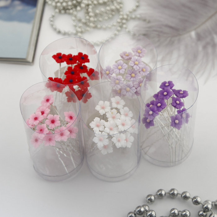 Шпилька для волос "Пастель", василёк