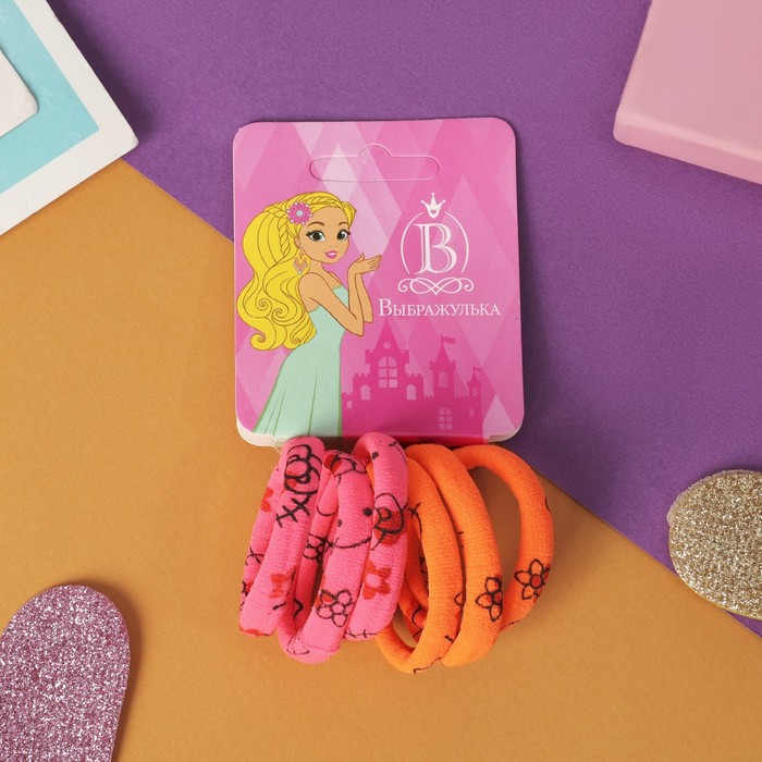 Резинка для волос "Спорт" (набор 6 шт.), звезда