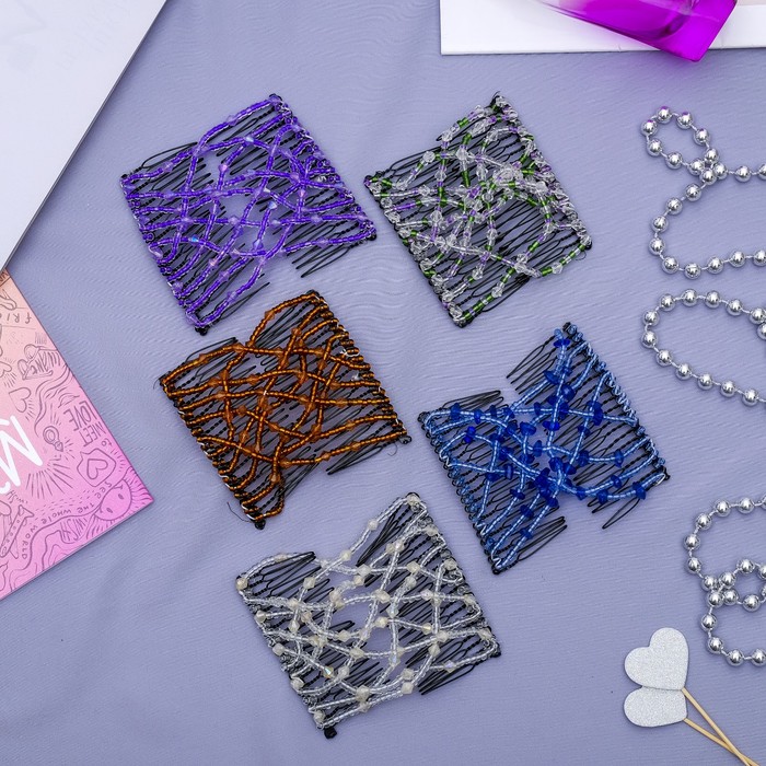 Зажим для волос "Жемчужная сетка" кристаллы