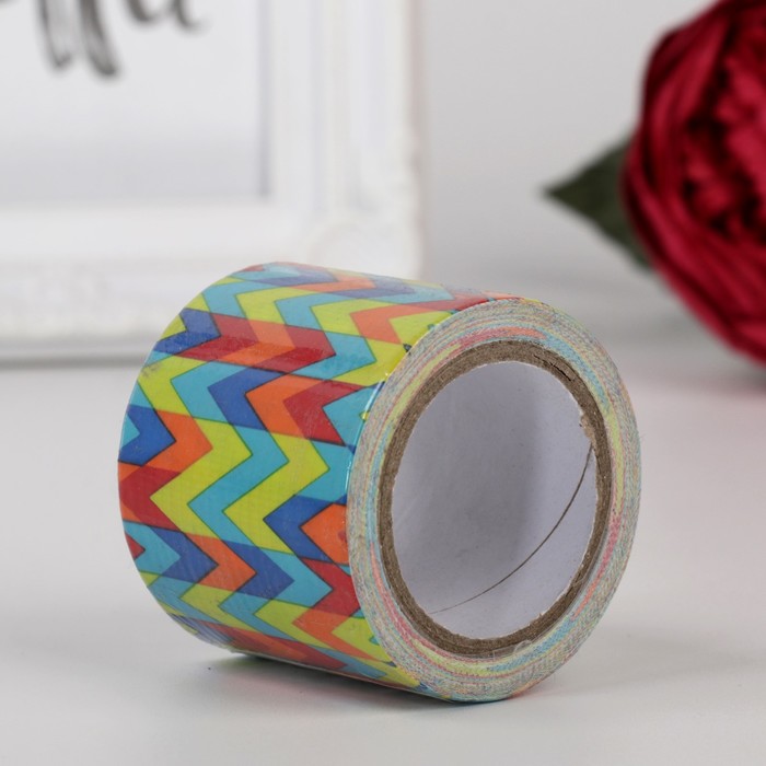 Клейкая лента бумажная "Геометрия", 5 м, ширина 4.8 см, МИКС