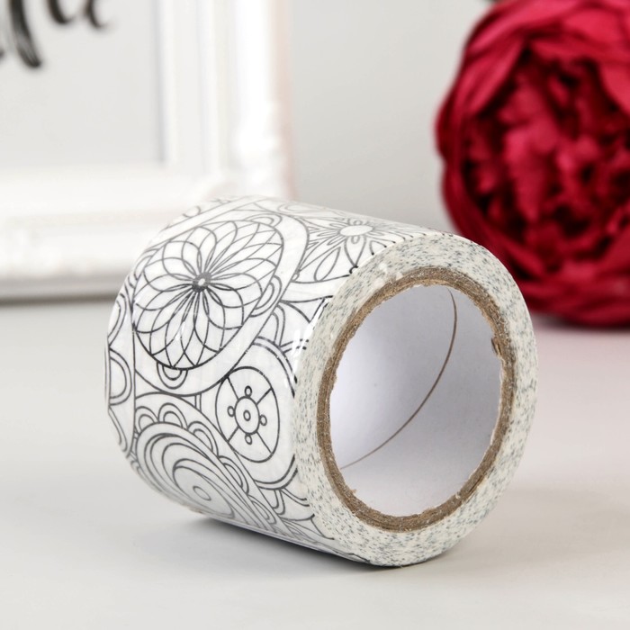 Клейкая лента бумажная "Индийские мотивы", 5 м, ширина 4.8 см, МИКС