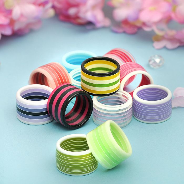 Кольцо пластик "Леденцы", цвет МИКС, размер МИКС