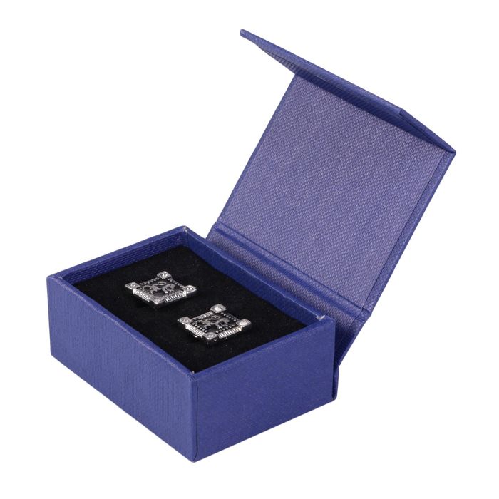 Запонки мужские "Лев", серебро