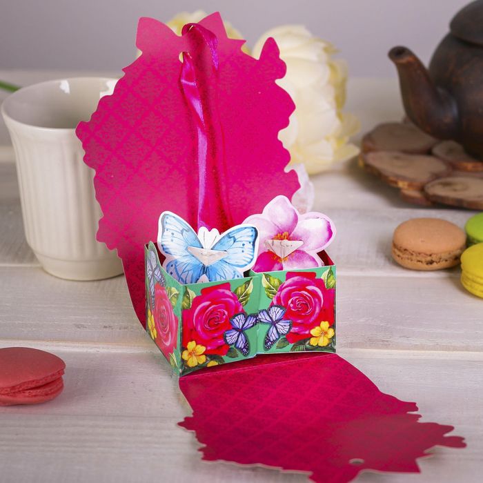 Домик для чайных пакетиков "8 Марта"