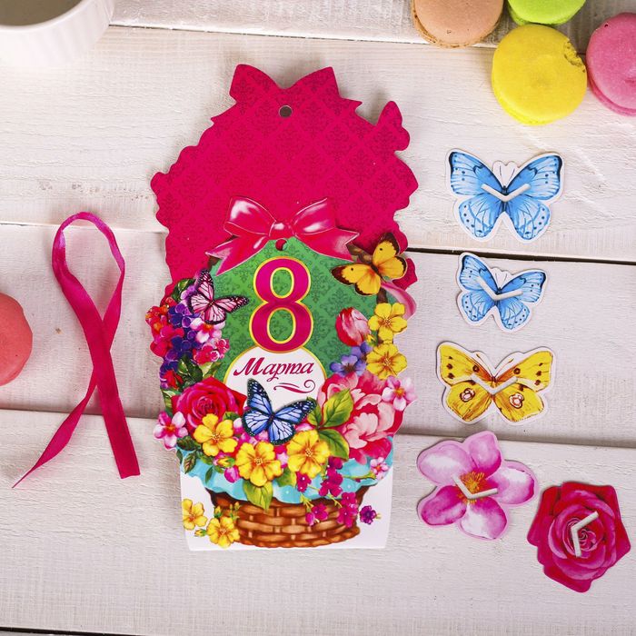 Домик для чайных пакетиков "8 Марта"