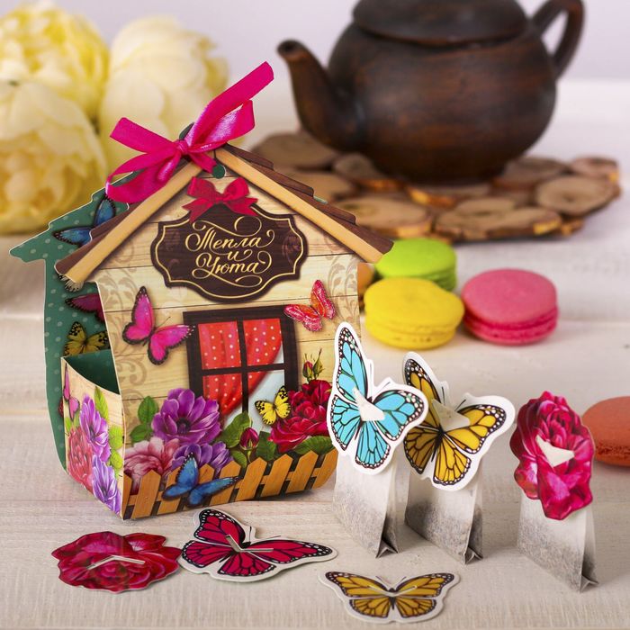 Домик для чайных пакетиков "Тепла и уюта"