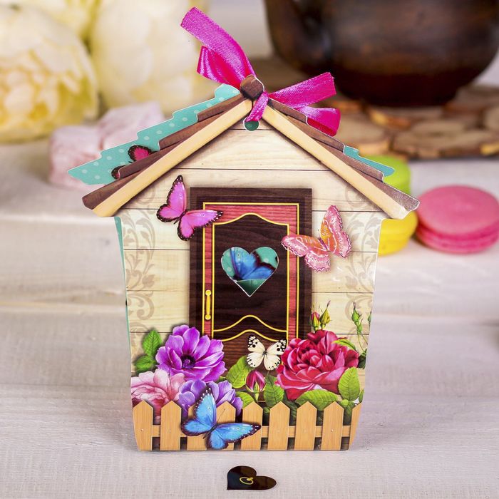 Домик для чайных пакетиков "Тепла и уюта"