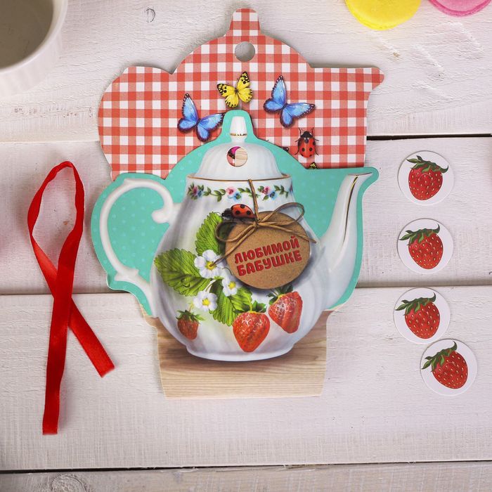 Домик для чайных пакетиков "Любимой бабушке"