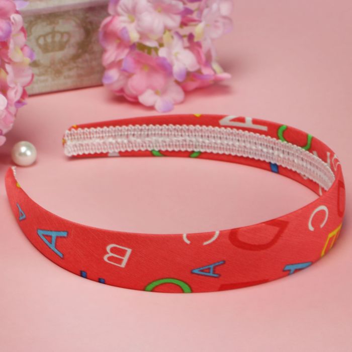 Ободок для волос "Классика" 2,5 см буквы,микс