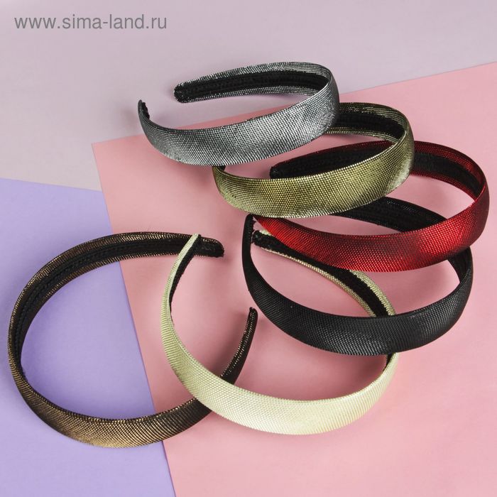 

Ободок для волос "Классика" блеск, 2,5 см, микс