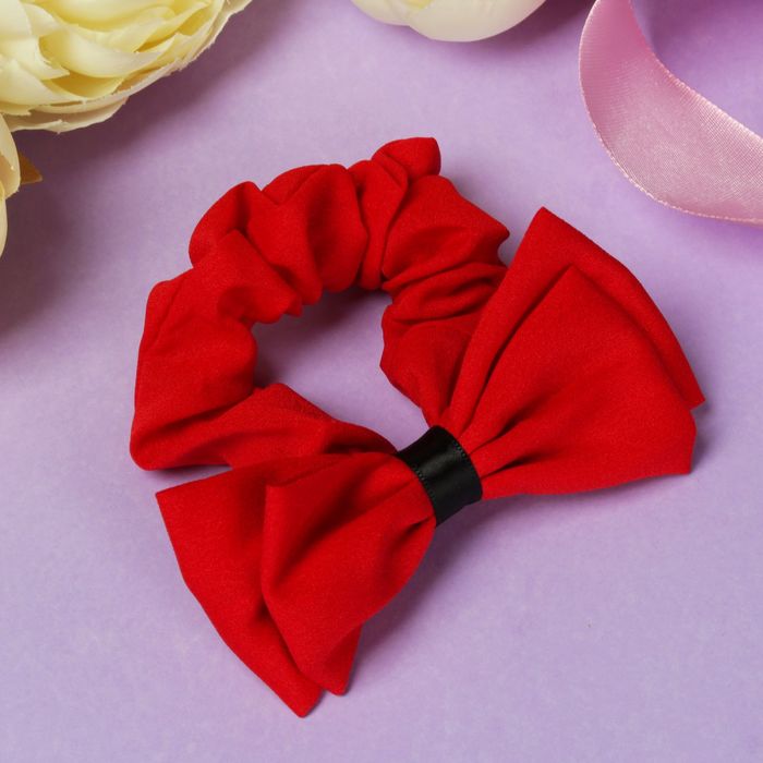 Резинка для волос "Бантик двойной", красный
