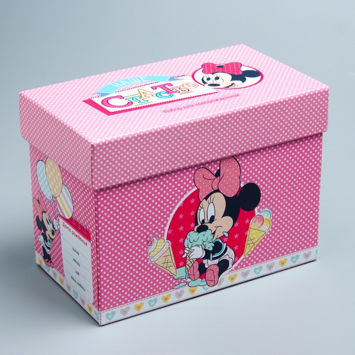 Набор 2 фотоальбома на 36 фото + памятная коробочка "Сокровища нашей малышки", Дисней Бейби Минни Маус