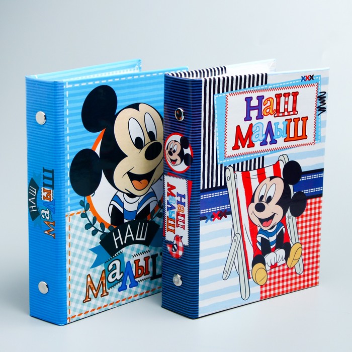 Набор 2 фотоальбома на 36 фото + памятная коробочка "Сокровища нашего малыша", Дисней Бейби Микки Ма