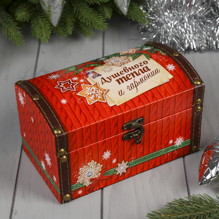 Шкатулка дерево "Душевного тепла и гармонии" 19х11х10,8 см