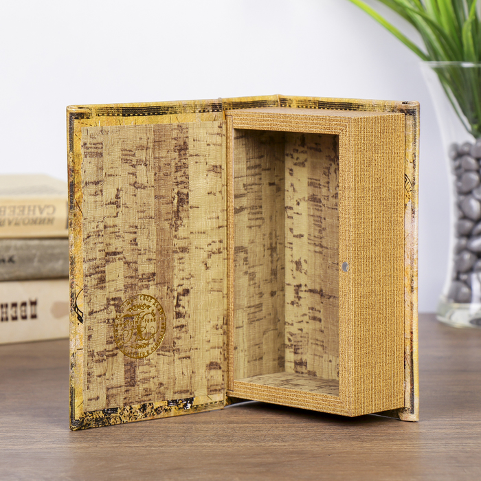 Шкатулка-книга дерево "Парижские тайны" кожзам 17х11х5 см