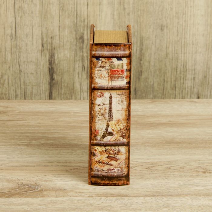 Шкатулка-книга дерево "Письмо во Францию" кожзам 17х11х5 см