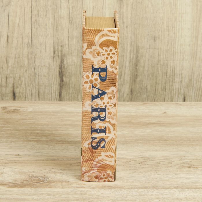 Шкатулка-книга дерево "Весна в Париже" кожзам 21х13х5 см