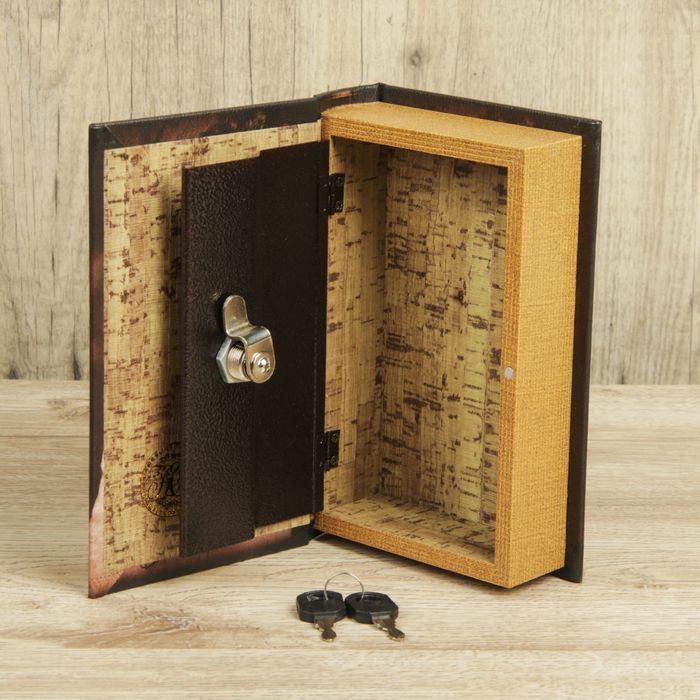 Сейф-книга дерево "Лили" кожзам 21х13х5 см